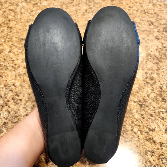 *LIKE NEW* TORY BURCH "Clines" Tumbled Leather Ballet Flats - Black - Size 7 - Picture 11 of 11